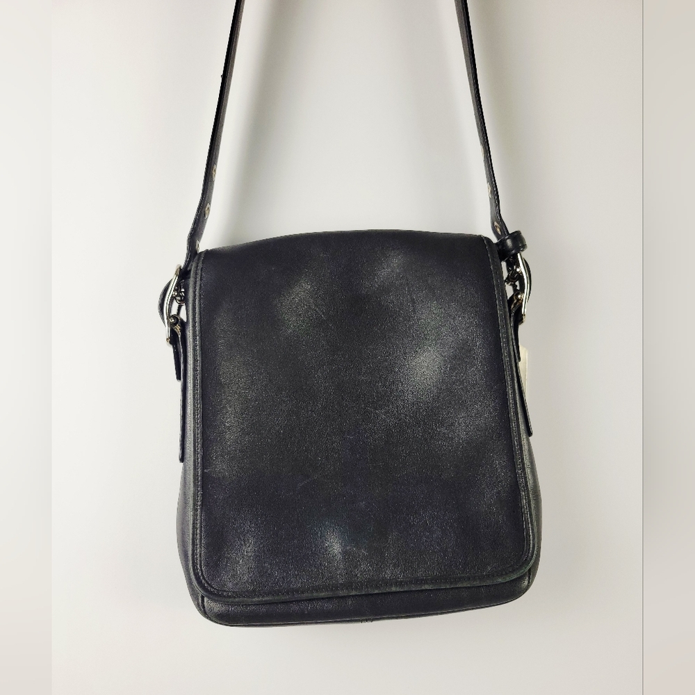 90s Coach Vintage 9335 Leather Crossbody Bag Blk